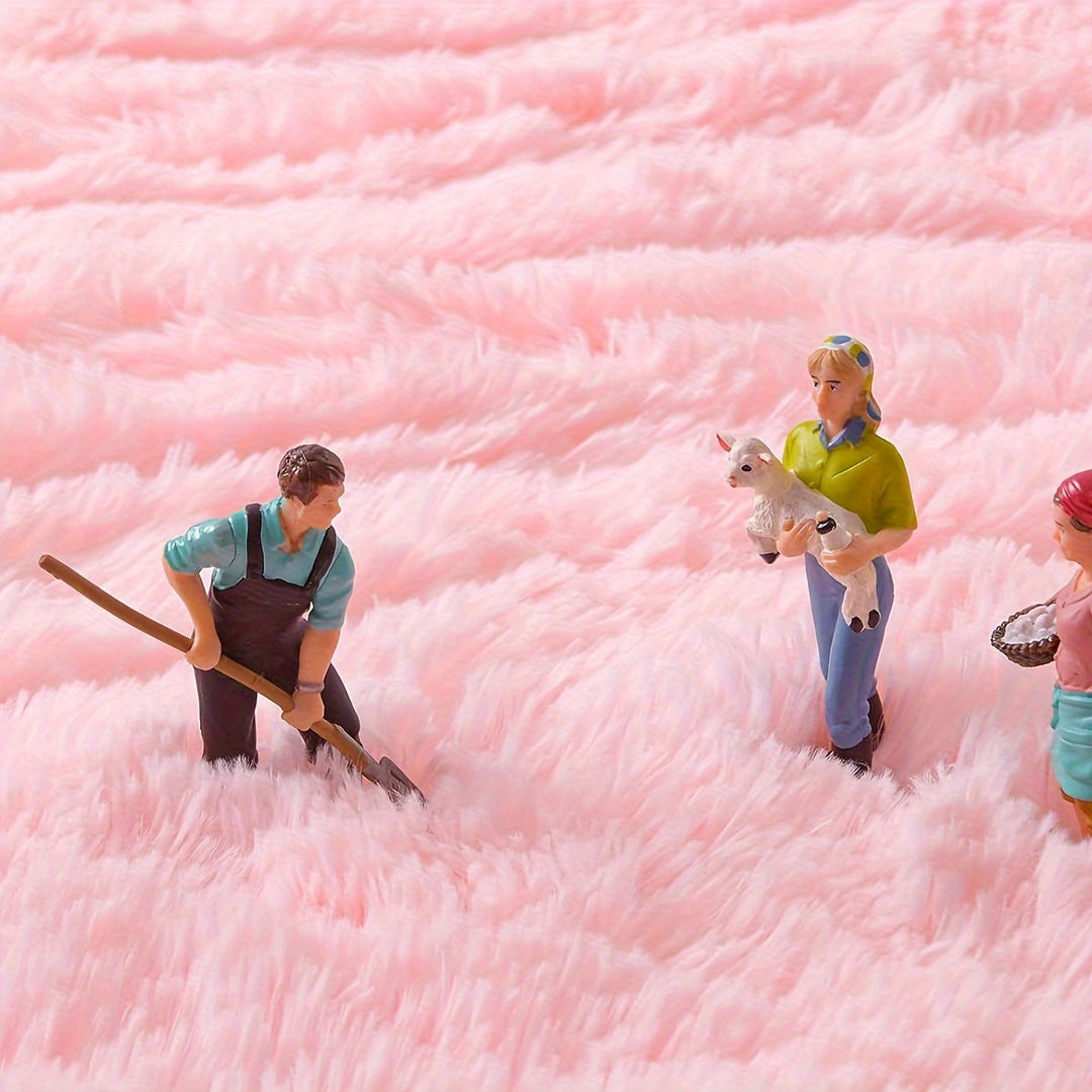 RoséTraum: Tappeto rotondo rosa morbido e soffice – decorativo per soggiorno, camera da letto e decorazioni natalizie