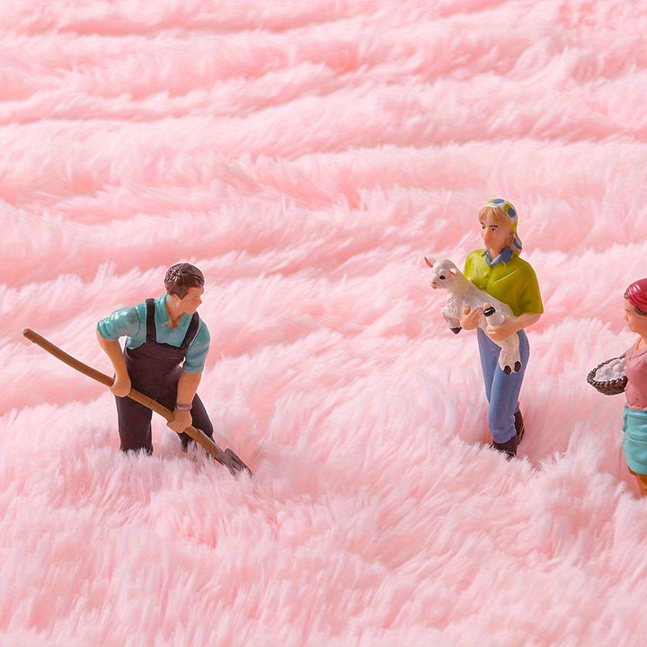 RoséTraum: Tappeto rotondo rosa morbido e soffice – decorativo per soggiorno, camera da letto e decorazioni natalizie