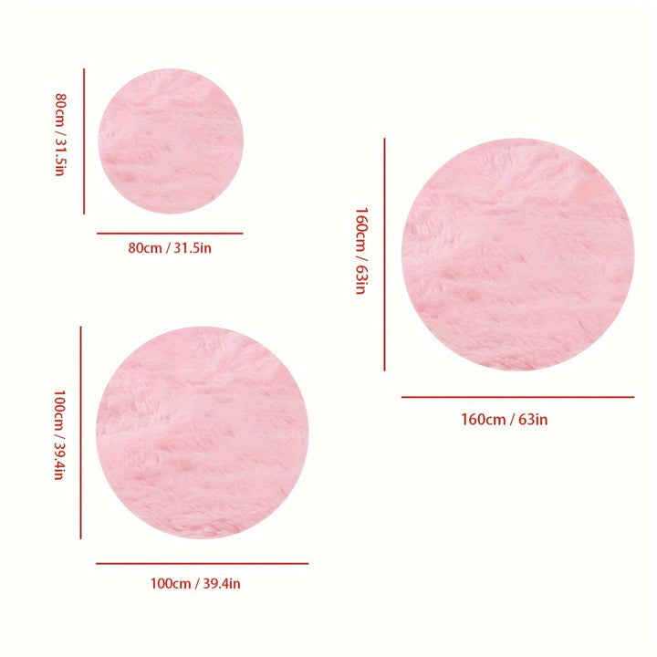 RoséTraum: Tappeto rotondo rosa morbido e soffice – decorativo per soggiorno, camera da letto e decorazioni natalizie