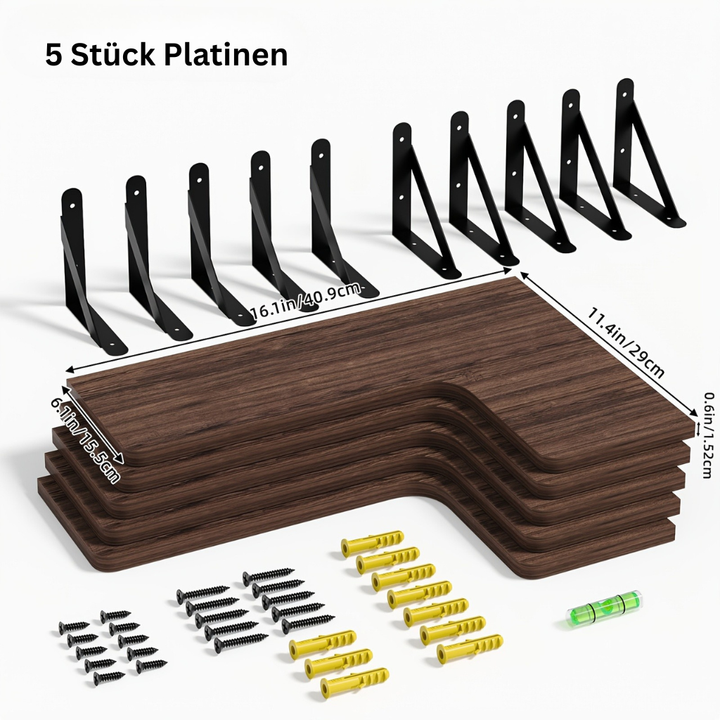 RustikEcke: Mensole da parete in legno – stabili, decorative e salvaspazio per bagno e soggiorno