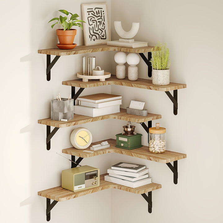 RustikEcke: Mensole da parete in legno – stabili, decorative e salvaspazio per bagno e soggiorno