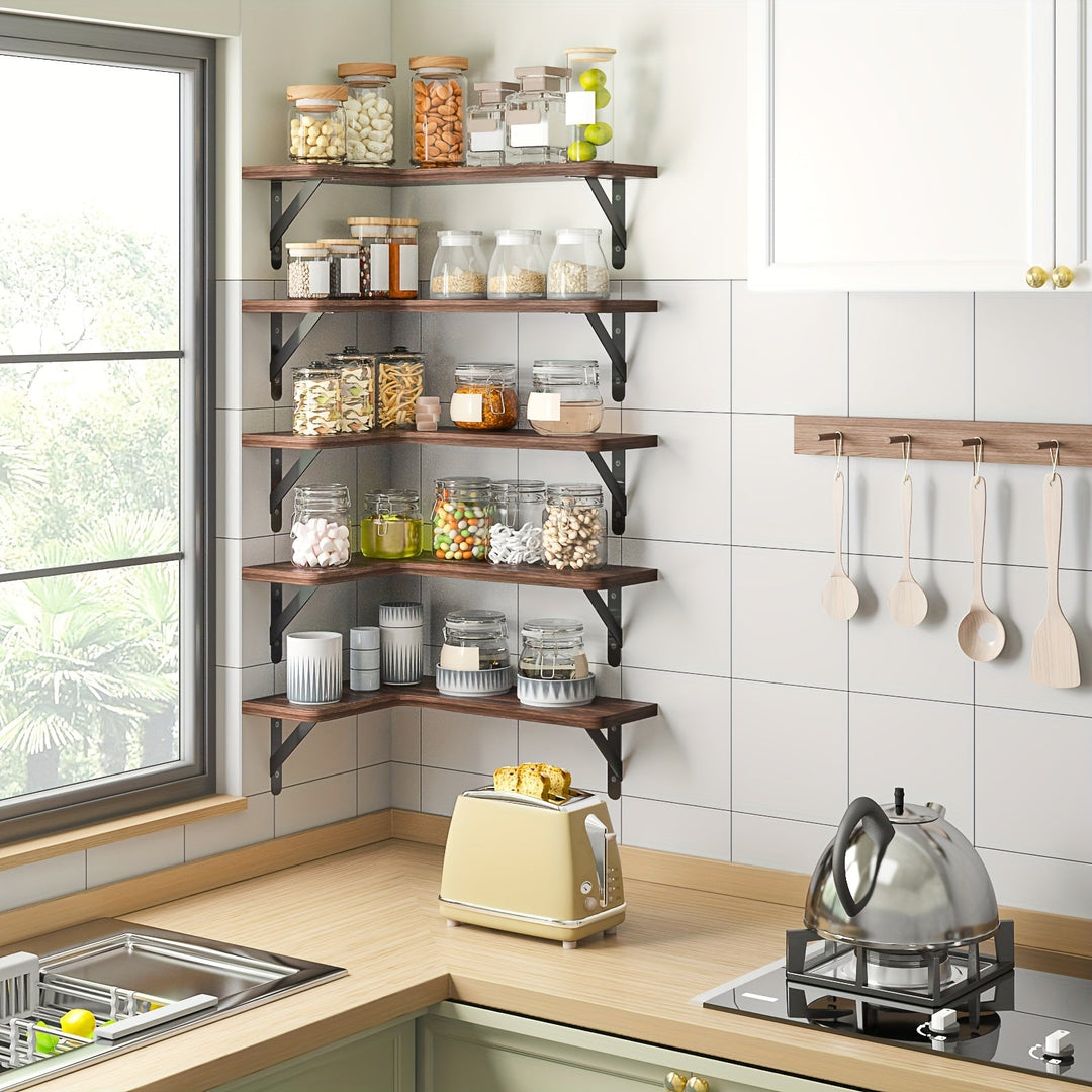 RustikEcke: Mensole da parete in legno – stabili, decorative e salvaspazio per bagno e soggiorno