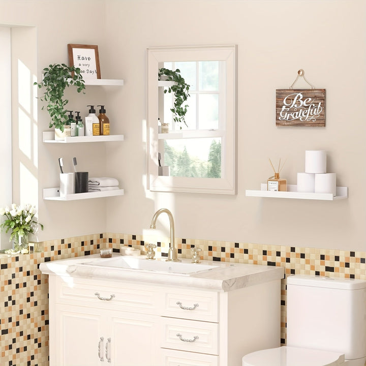 RustikHolz: Mensole moderne – robuste, salvaspazio e stilose con un aspetto in legno rustico per bagno e corridoio