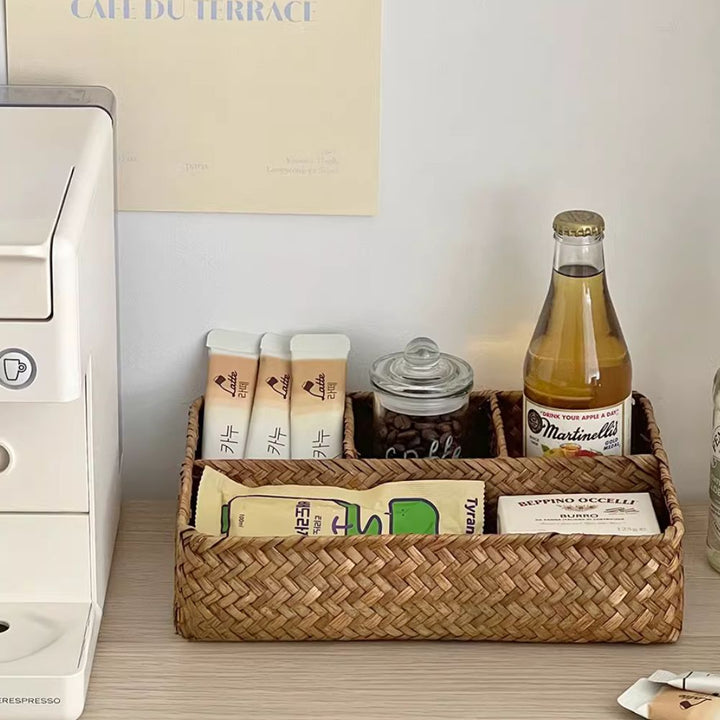 RustikNest: Organizzatore di stoccaggio in rattan – decorativo, spazioso e ideale per spazi abitativi moderni e scandinavi