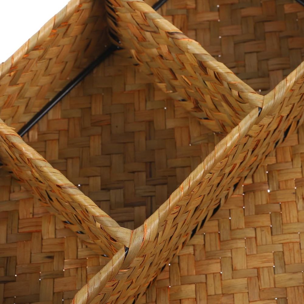 RustikNest: Organizzatore di stoccaggio in rattan – decorativo, spazioso e ideale per spazi abitativi moderni e scandinavi