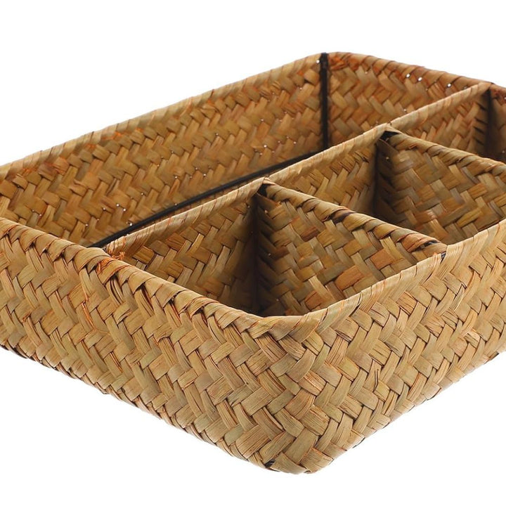 RustikNest: Organizzatore di stoccaggio in rattan – decorativo, spazioso e ideale per spazi abitativi moderni e scandinavi