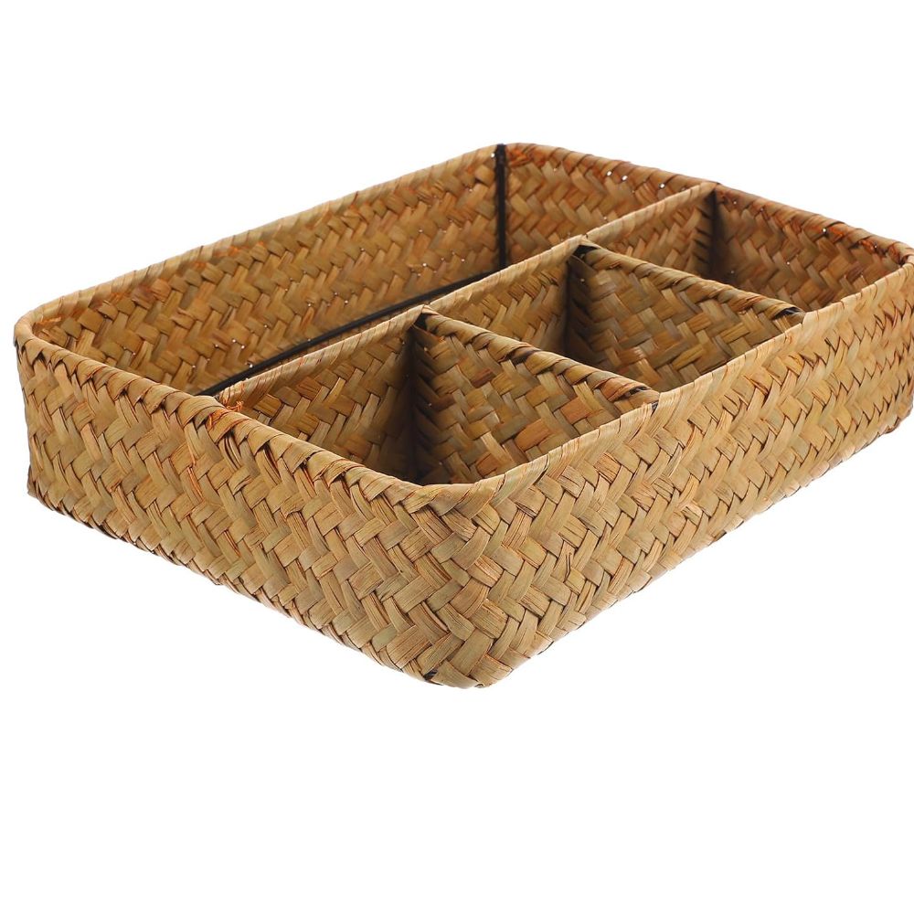 RustikNest: Organizzatore di stoccaggio in rattan – decorativo, spazioso e ideale per spazi abitativi moderni e scandinavi
