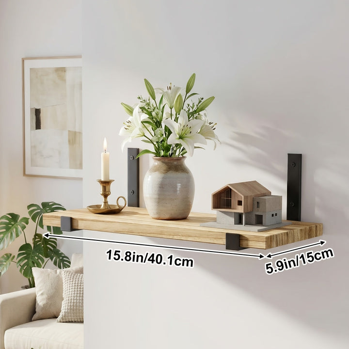 RustikTrend: Mensole decorative da parete – robuste, facili da mantenere e sospese con finitura in legno per corridoi e spazi abitativi