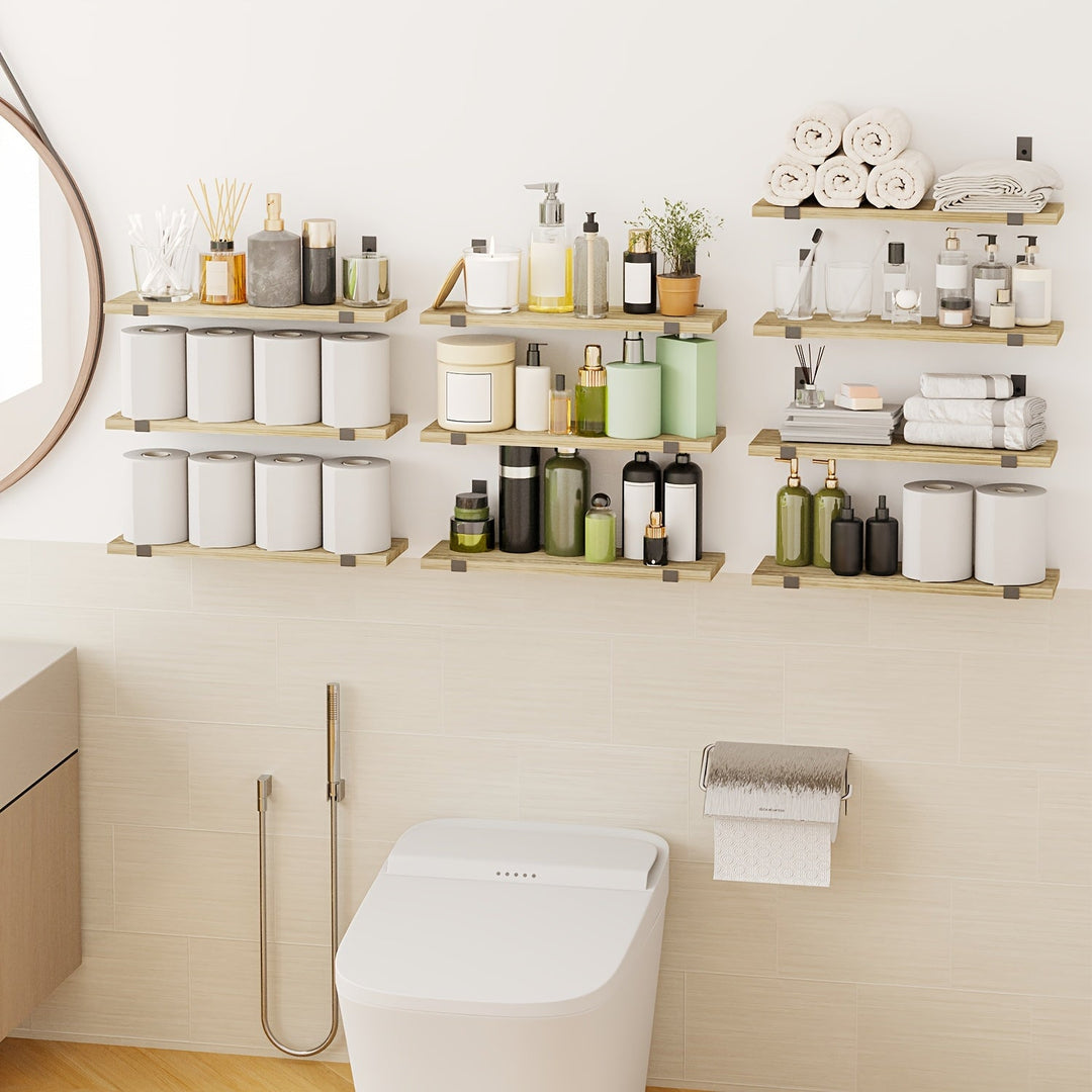 RustikTrend: Mensole decorative da parete – robuste, facili da mantenere e sospese con finitura in legno per corridoi e spazi abitativi