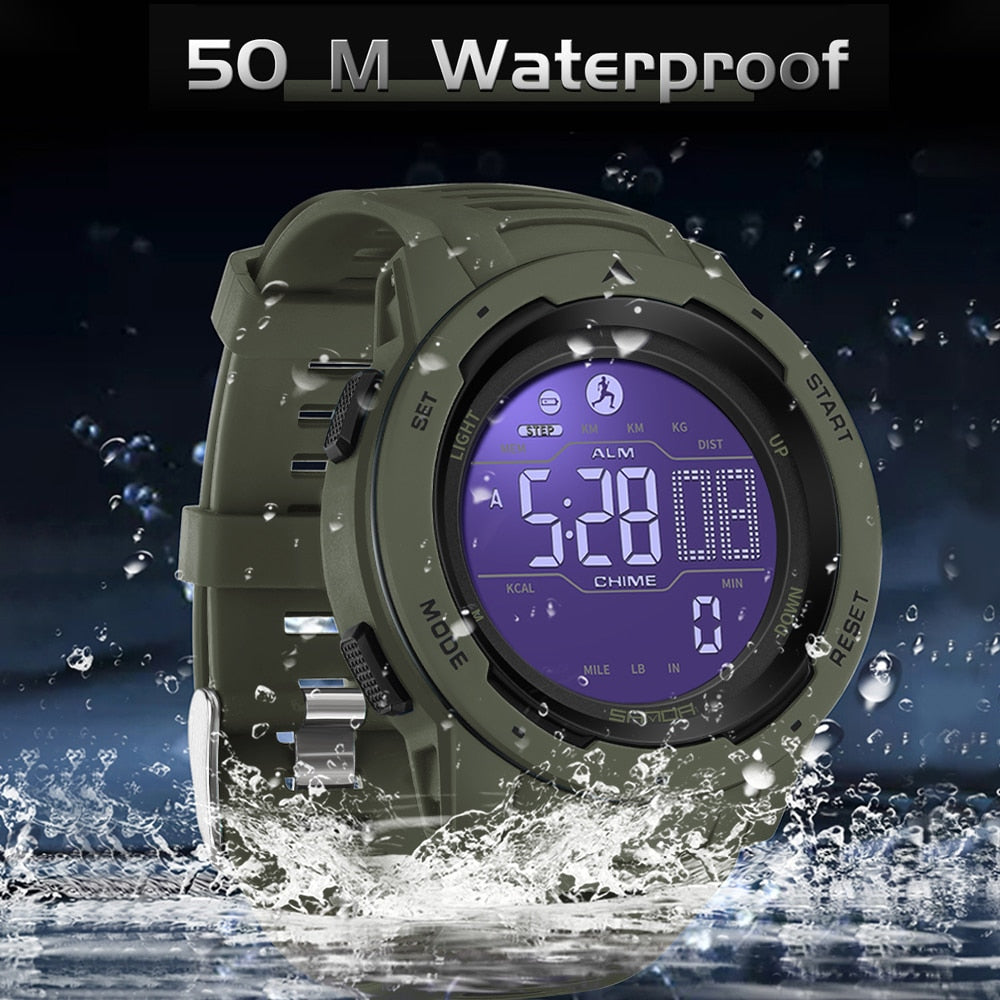 Orologio Digitale Militare Pedometrico Impermeabile