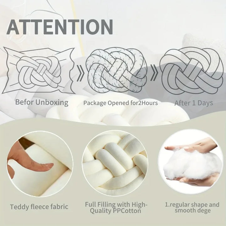 Cuscino decorativo con motivo a nodo | Design geometrico | Lavabile e morbido