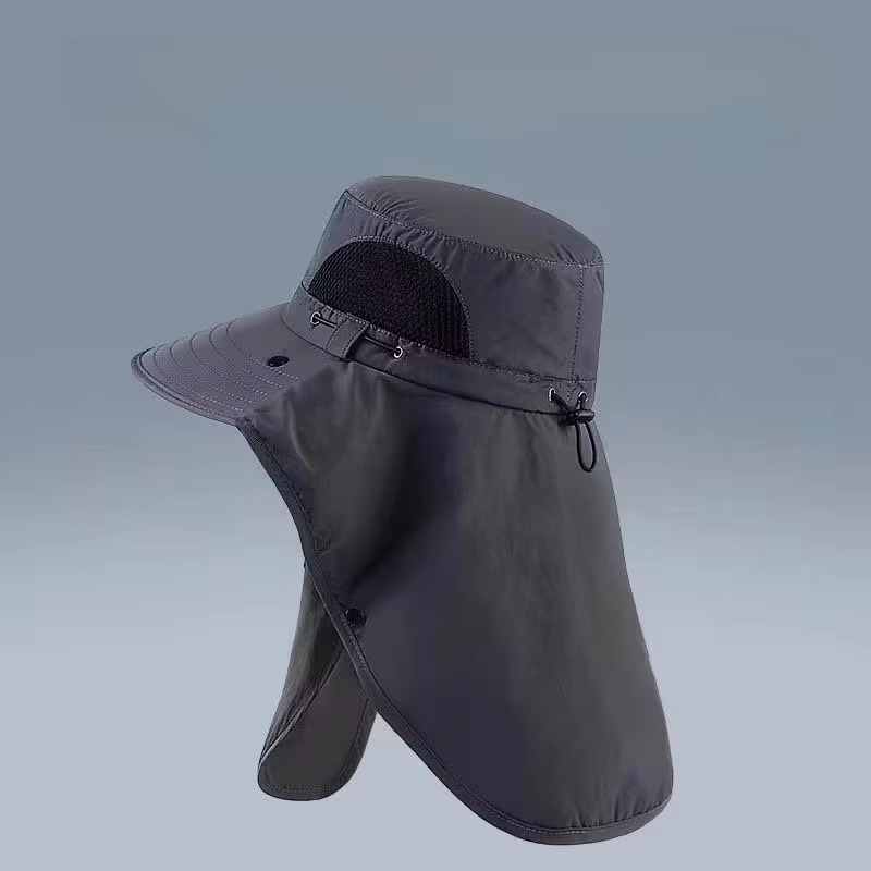 Cappello da Sole Esterno con Protezione UV e Visiera Larga e Falda per il Collo per Escursionismo, Pesca e Campeggio