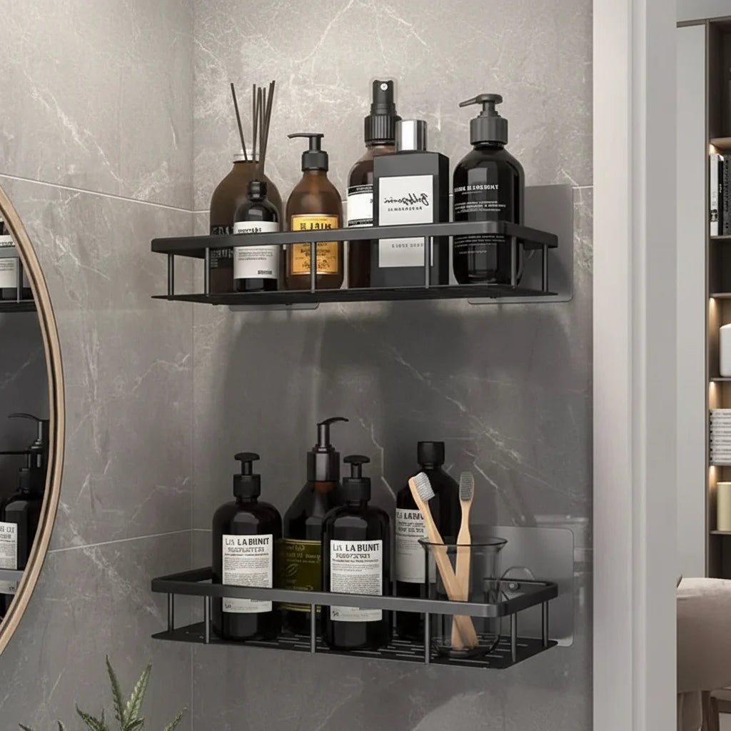 NORDICSHELF - Mensola Adesiva per il Bagno – Senza Trapano &amp; Elegante per Ogni Bagno