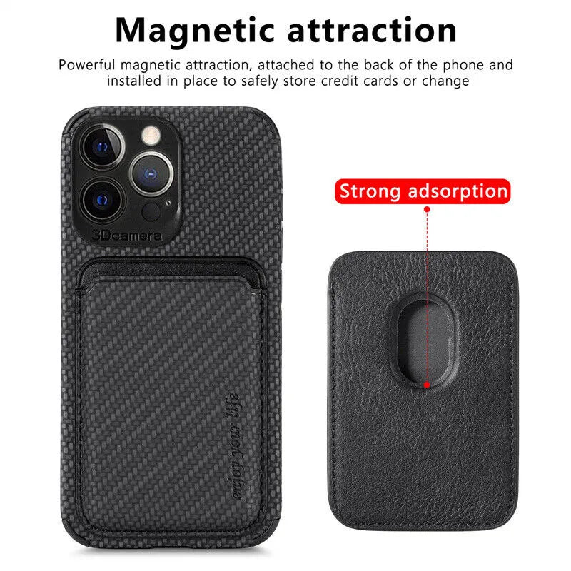Fodera per Portafoglio MagSafe | Supporto Magnetico per Carte di iPhone | Design Sottile