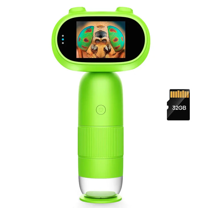Microscopio Digitale Portatile per Bambini - Ingrossamento 1000x, Schermo IPS da 2"