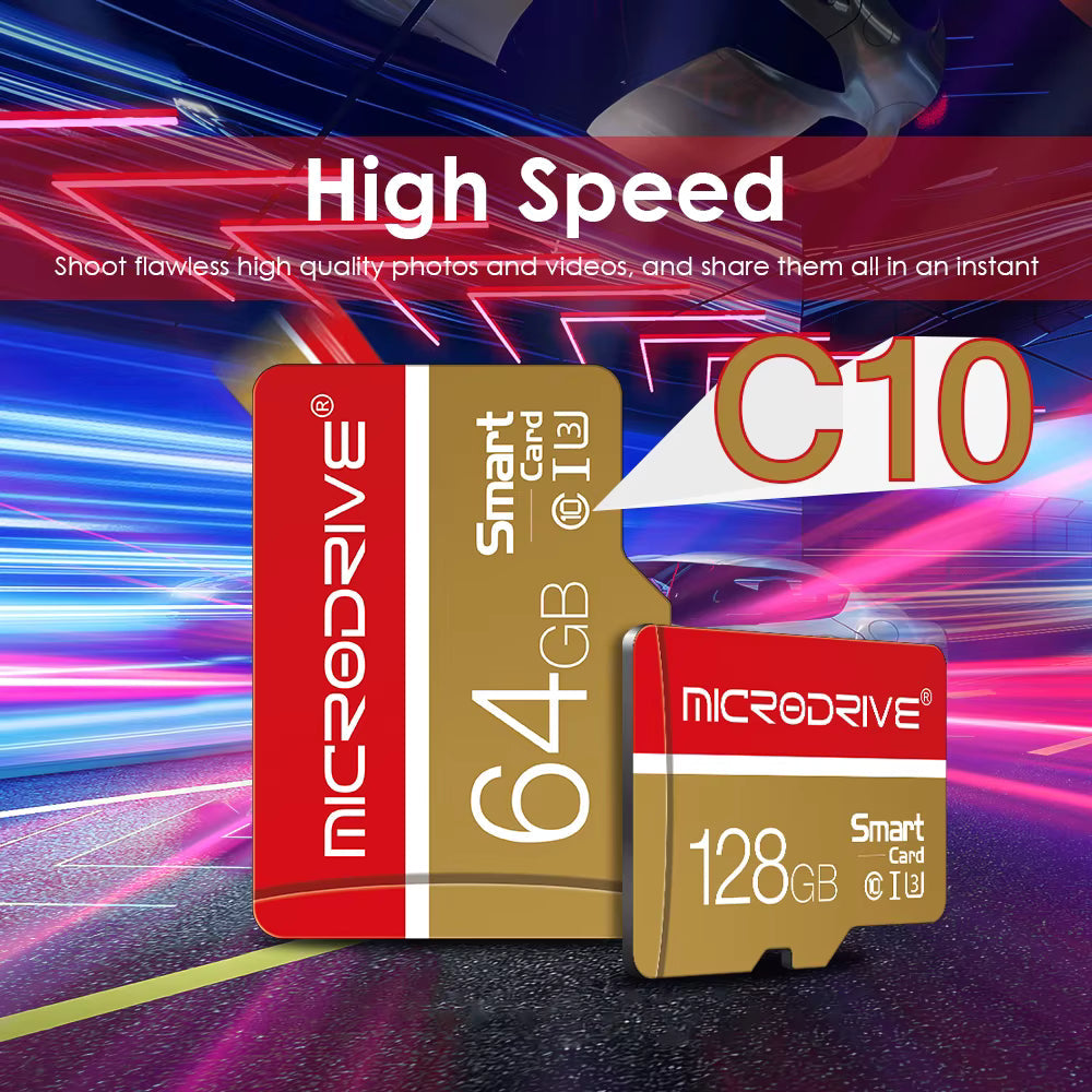 Scheda di Memoria MicroDrive MicroSD Classe 10 UHS-I U3 Scheda TF ad Alta Velocità
