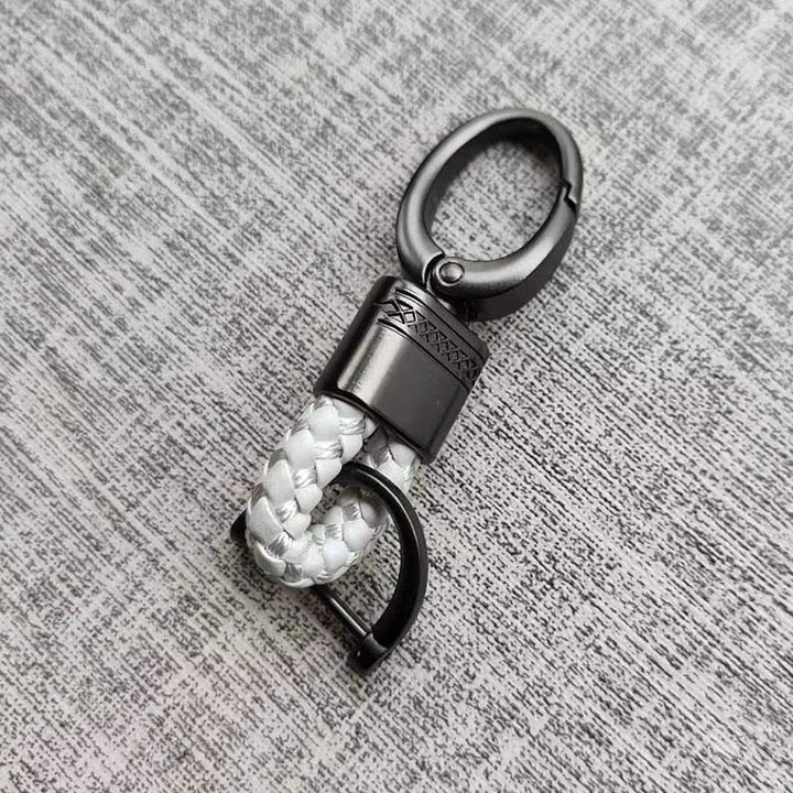 Portachiavi intrecciato con anello per chiavi dell&