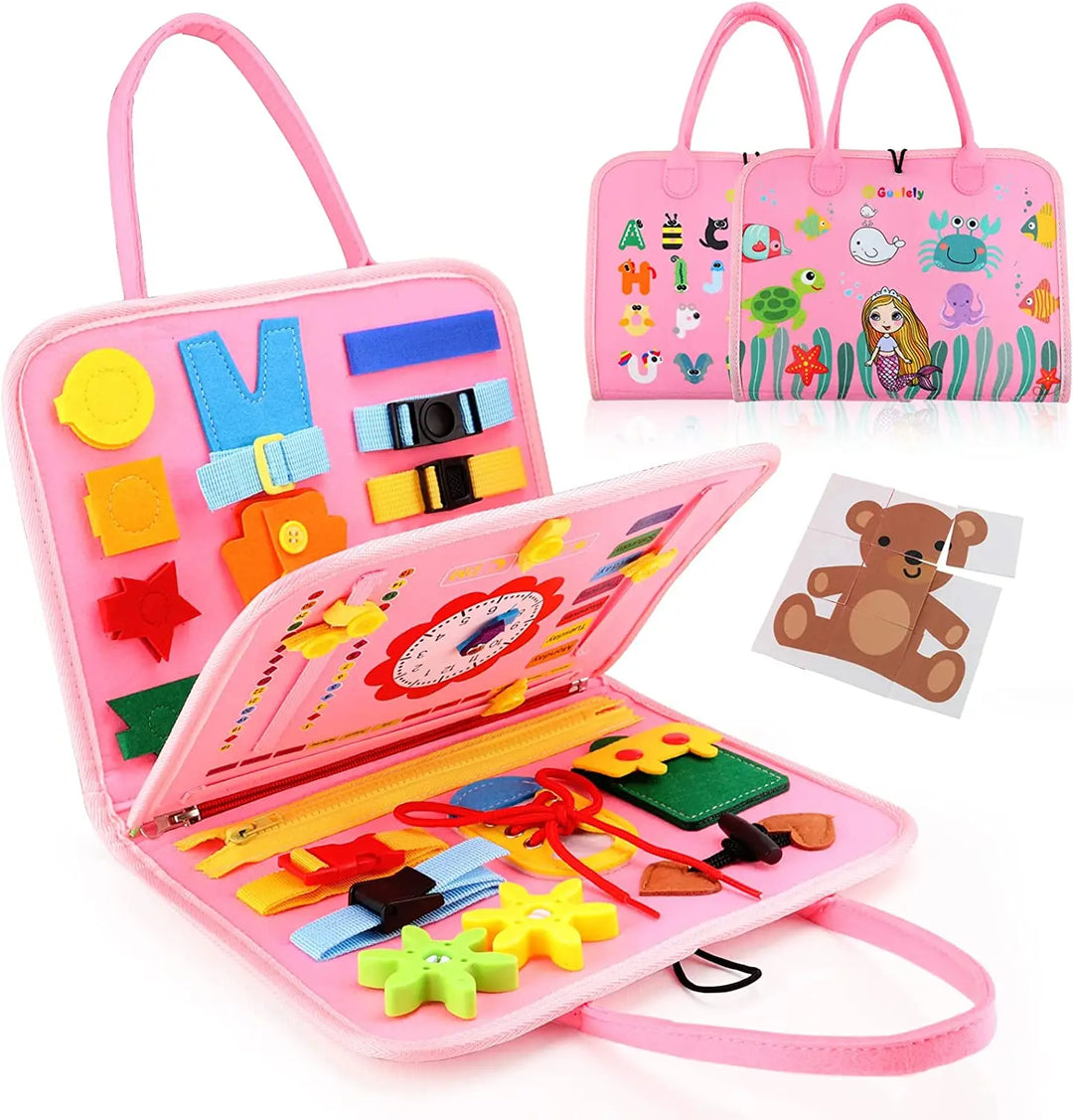 Tavola Montessori per Bambini Piccoli - Giocattolo Attivo per Sviluppo delle Abilità Motorie, Perfetto Regalo di Natale per Età 1-4