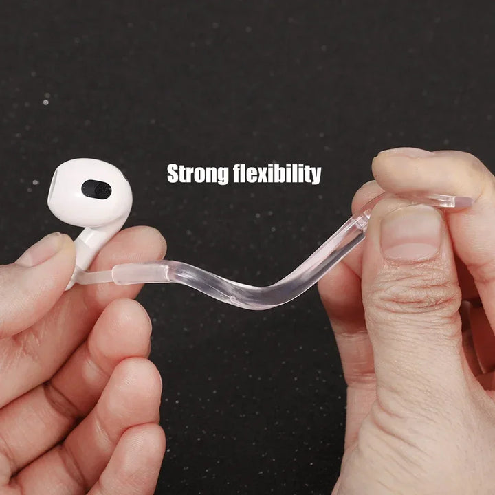 Ganci in silicone trasparente per AirPods, accessori sportivi regolabili antiscivolo