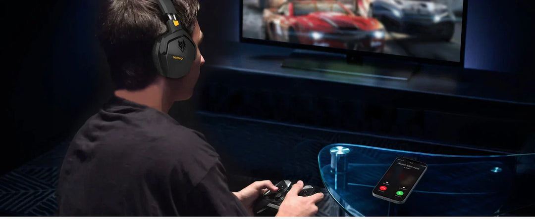 Cuffie Gaming Wireless con Microfono e Cancellazione Attiva del Rumore