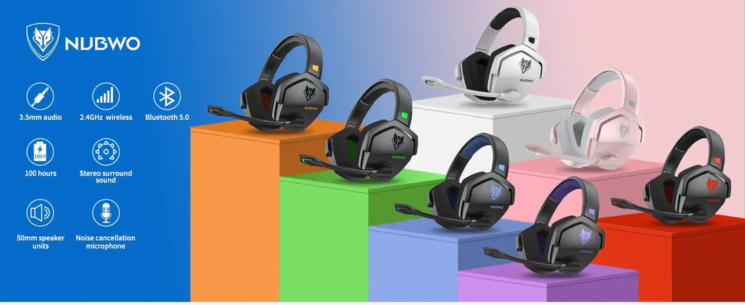 Cuffie Gaming Wireless con Microfono e Cancellazione Attiva del Rumore