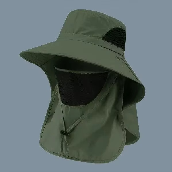 Cappello da Sole Esterno con Protezione UV e Visiera Larga e Falda per il Collo per Escursionismo, Pesca e Campeggio