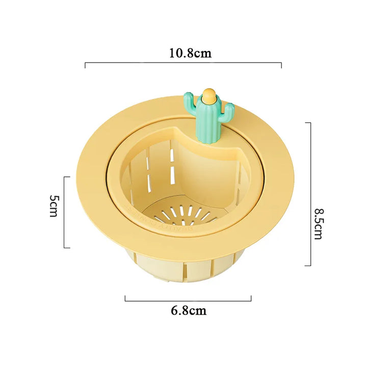 Scolapiatti per Lavello con Manico Design Cactus Filtro per Rifiuti in Plastica ABS Eco-Friendly Regalo 2026