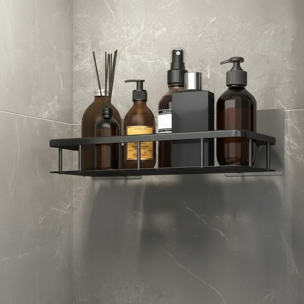 NORDICSHELF - Mensola Adesiva per il Bagno – Senza Trapano &amp; Elegante per Ogni Bagno