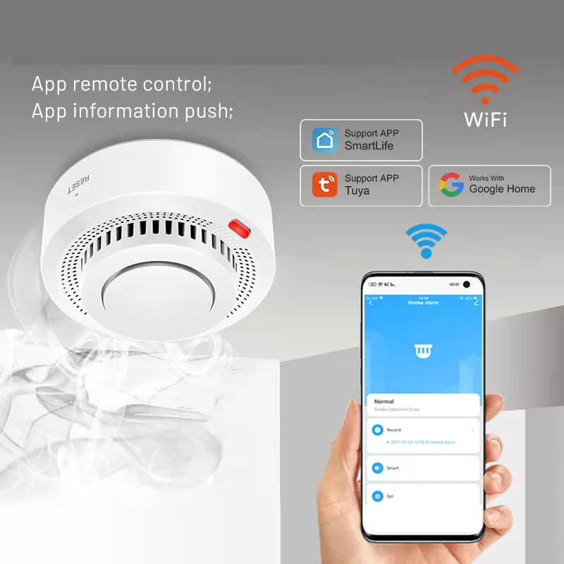 Allarme Fumi e Fuoco Intelligente SafeSense WiFi (85dB)