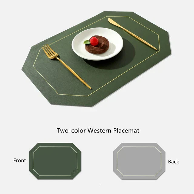 Set da tavola in pelle PU a doppio strato