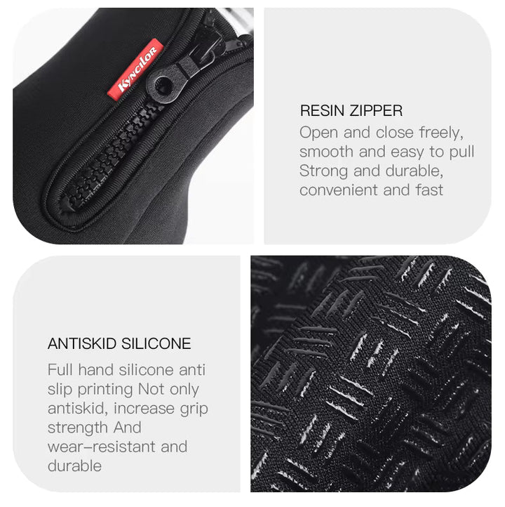 Guanti termici invernali con touchscreen – antivento e idrorepellenti, guanti unisex antiscivolo per ciclismo e clima freddo