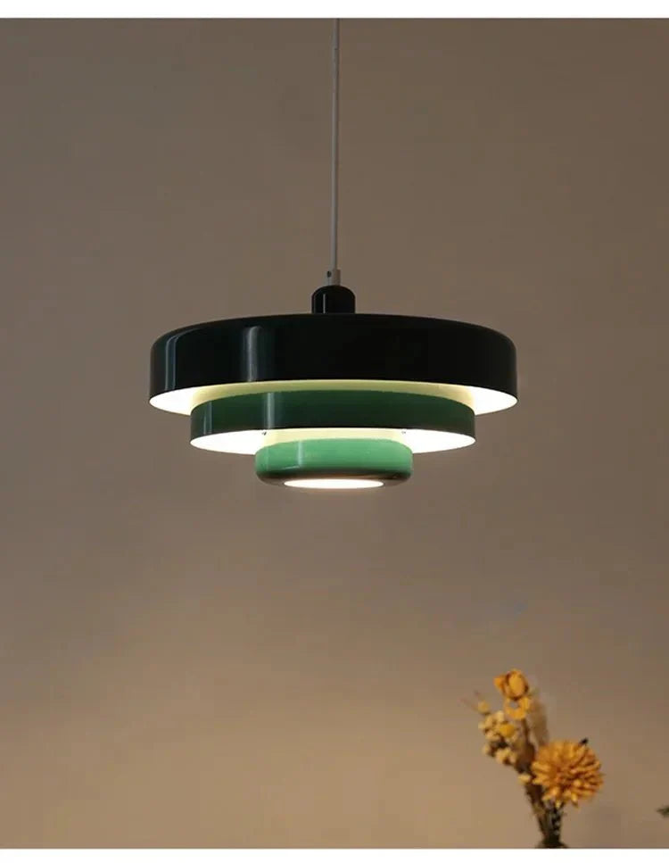 TRILORA – Elegante lampadario a tre livelli in colori macaron