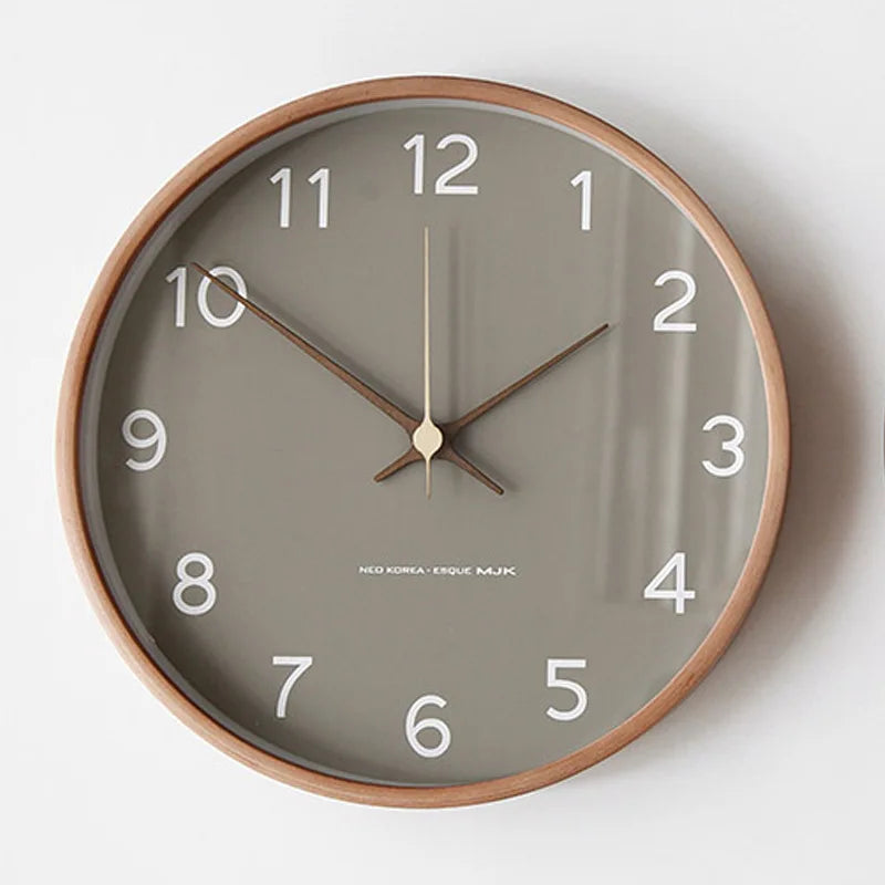 Orologio da Parete Rotondo Nordic Silenzioso Decorazione Contemporanea per la Casa