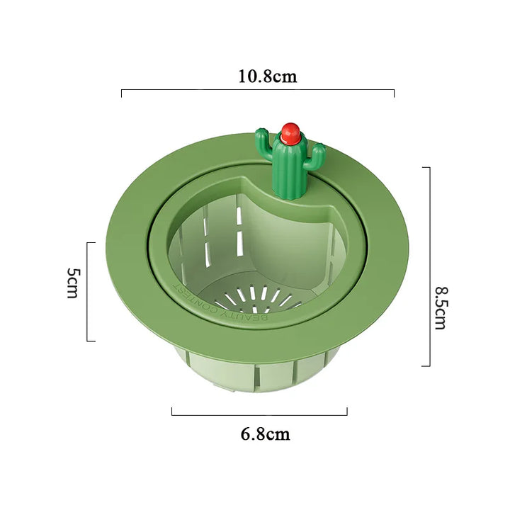 Scolapiatti per Lavello con Manico Design Cactus Filtro per Rifiuti in Plastica ABS Eco-Friendly Regalo 2026