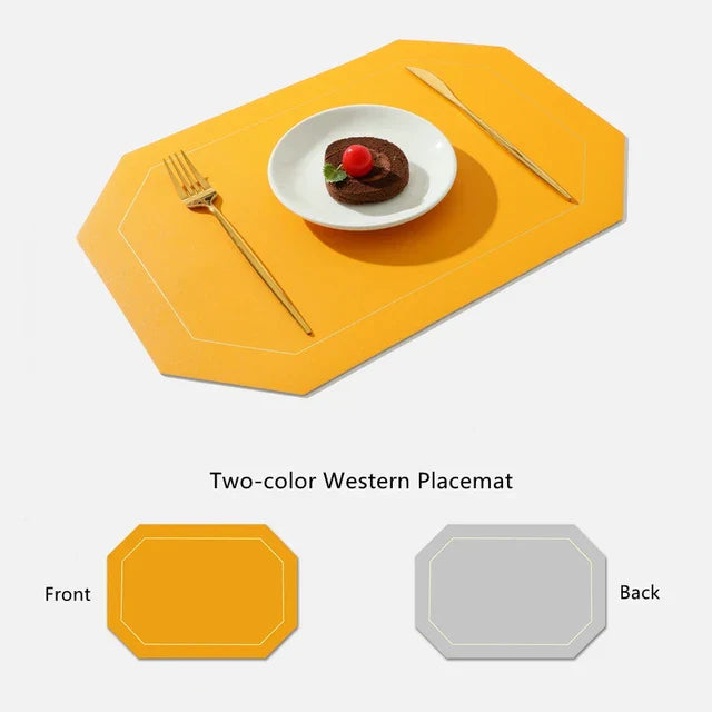 Set da tavola in pelle PU a doppio strato