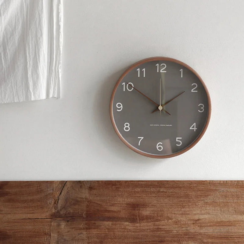 Orologio da Parete Rotondo Nordic Silenzioso Decorazione Contemporanea per la Casa