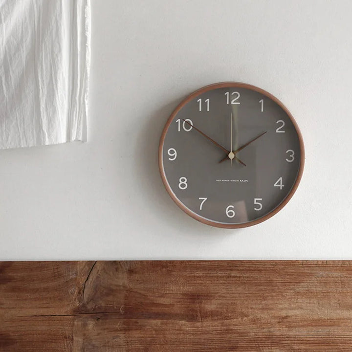 Orologio da Parete Rotondo Nordic Silenzioso Decorazione Contemporanea per la Casa
