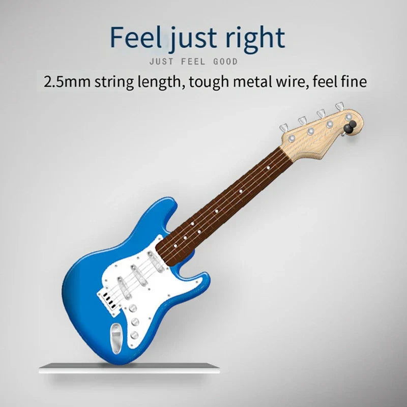 Chitarra Elettrica a 4 Corde per Bambini - Strumento Musicale Portatile, Regalo Perfetto per Giovani Musicisti