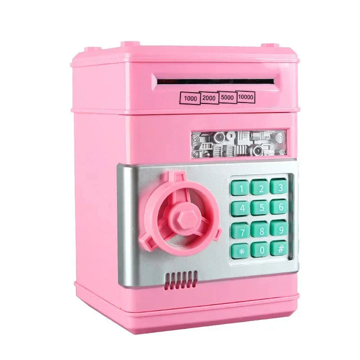 Hucha Elettronica Mini Cassaforte con Serratura a Codice - Cassa di Risparmio per Monete e Banconote per Bambini, Regalo Finanziario Divertente
