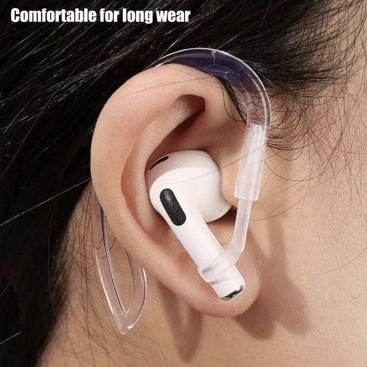 Ganci in silicone trasparente per AirPods, accessori sportivi regolabili antiscivolo