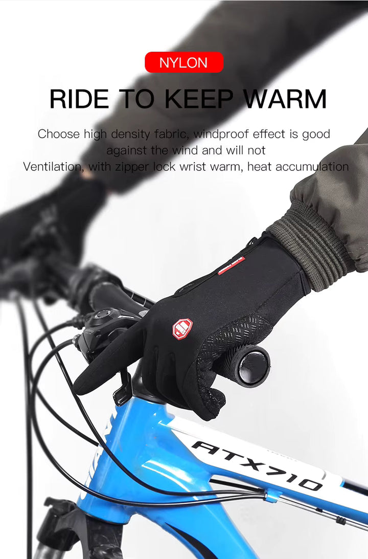 Guanti termici invernali con touchscreen – antivento e idrorepellenti, guanti unisex antiscivolo per ciclismo e clima freddo