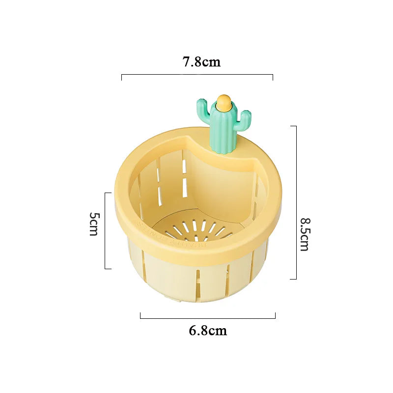 Scolapiatti per Lavello con Manico Design Cactus Filtro per Rifiuti in Plastica ABS Eco-Friendly Regalo 2026