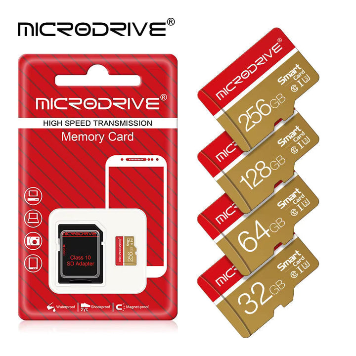 Scheda di Memoria MicroDrive MicroSD Classe 10 UHS-I U3 Scheda TF ad Alta Velocità