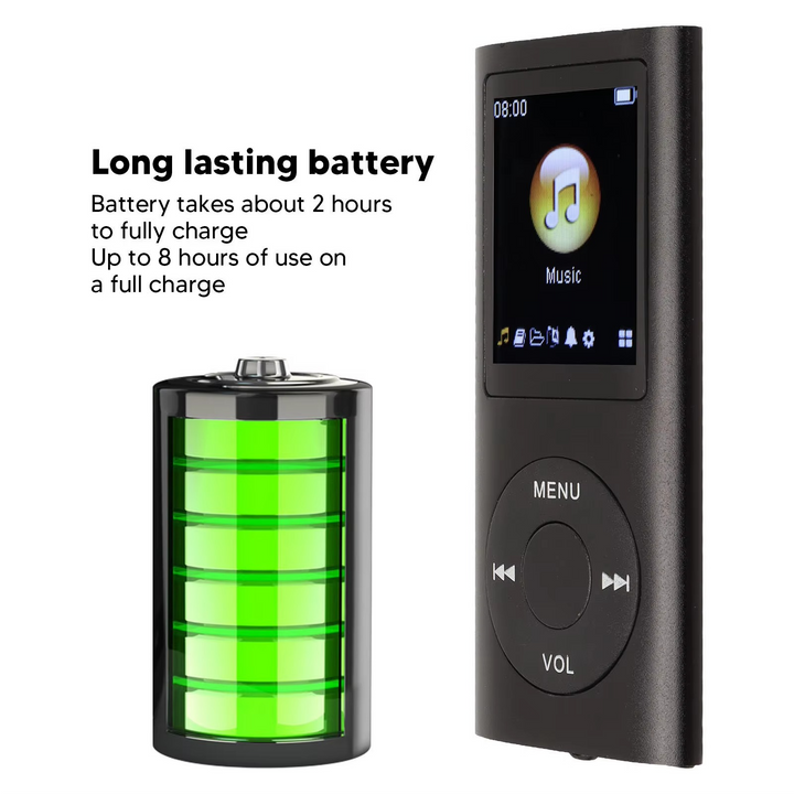 Lettore MP3 compatto ad alta risoluzione con LCD da 1,8"