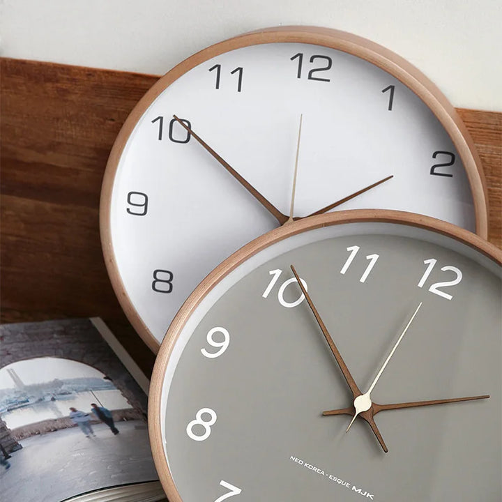 Orologio da Parete Rotondo Nordic Silenzioso Decorazione Contemporanea per la Casa