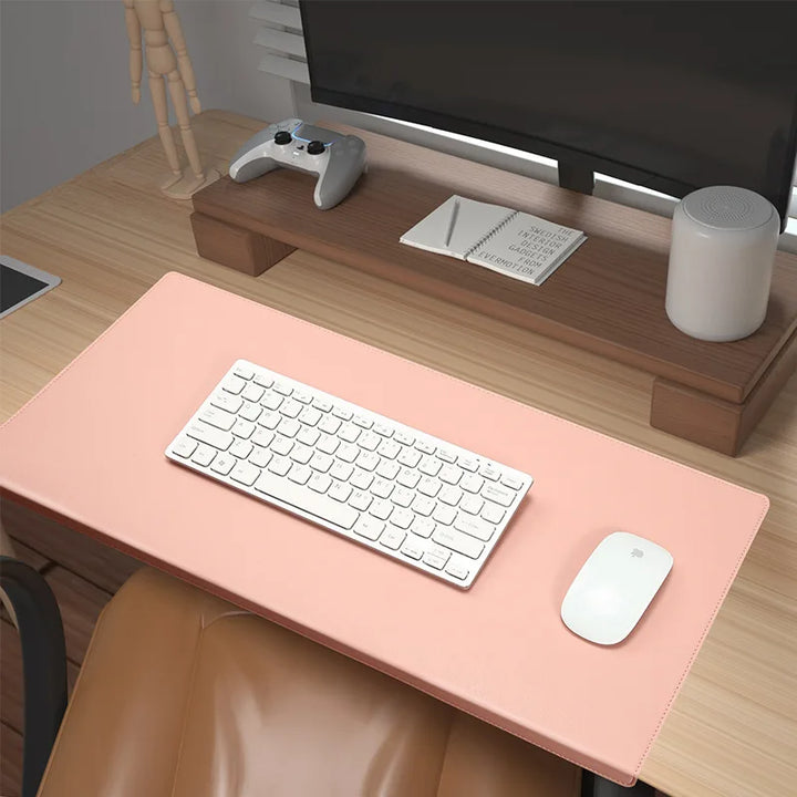 Tappetino da Scrivania in PU-Pelle con Superficie Antiscivolo, Supporto per Polso e Gomito – Cuscinetto Ergonomico per Ufficio e Giochi