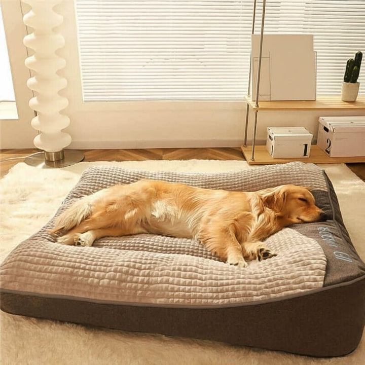 HUGBED – Letto per cani grande e resistente ai graffi con supporto ortopedico per la colonna vertebrale