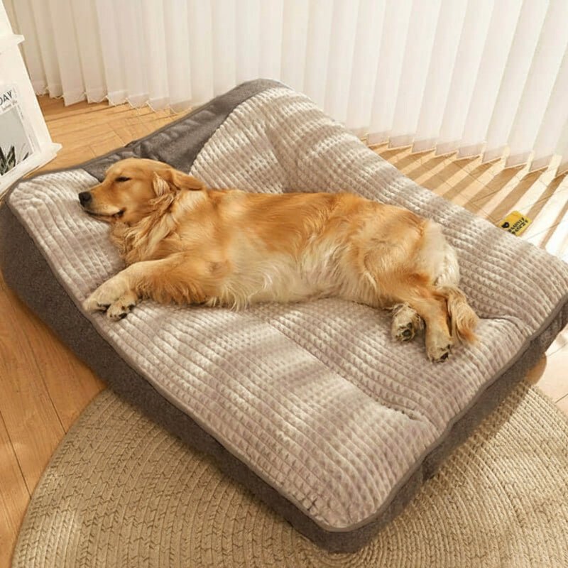 HUGBED – Letto per cani grande e resistente ai graffi con supporto ortopedico per la colonna vertebrale