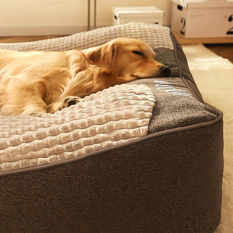 HUGBED – Letto per cani grande e resistente ai graffi con supporto ortopedico per la colonna vertebrale