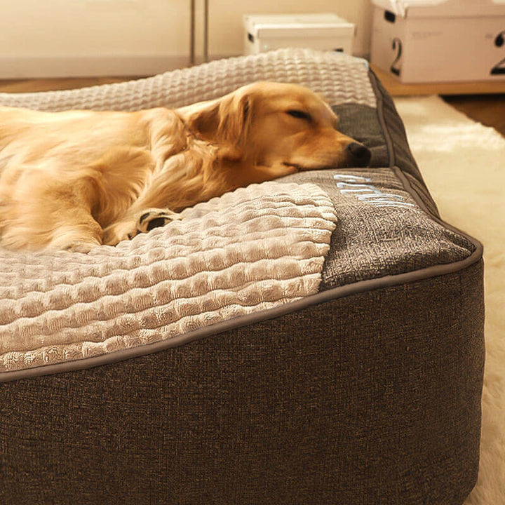 HUGBED – Letto per cani grande e resistente ai graffi con supporto ortopedico per la colonna vertebrale